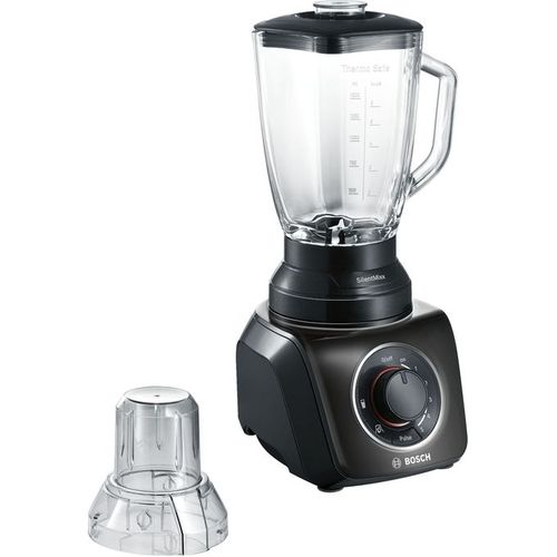 Bosch Blender Silentmixx noir avec mini hachoir, 700W, bol en verre / 2,3L , MMB43G2B
 Fiche Technique et Prix au Maroc