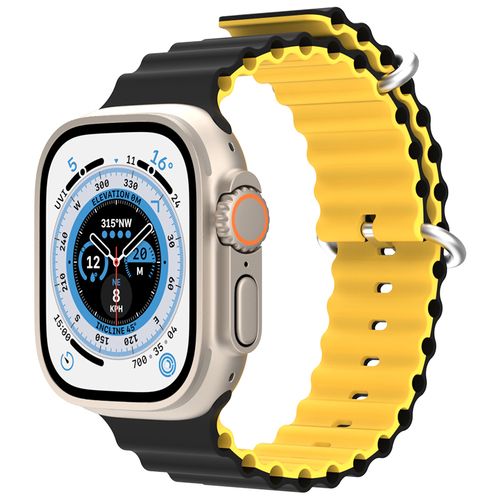 Bracelet Océan pour Apple watch Noir Jaune 42/44/45/49mm
 Fiche Technique et Prix au Maroc