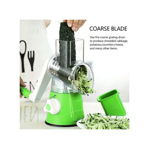 Coupe-légumes manuel 3 en 1 multifonctionnel Mandoline ronde trancheur
 Fiche Technique et Prix au Maroc