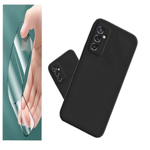Cover Pochette silicone souple pour Samsung A54 (4G) Noir + Ciramik
 Fiche Technique et Prix au Maroc