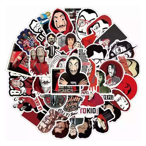 Decorative Pack Stickers La Casa de Papel 50 pcs
 Fiche Technique et Prix au Maroc