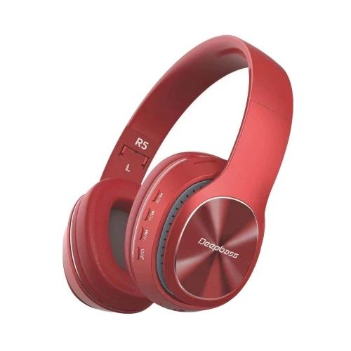Deep Bass R5 Casque ecouteurs sans fil Stereo Support Carte TF 3,5 mm AUX IN -FM avec microphone Rouge
 Fiche Technique et Prix au Maroc