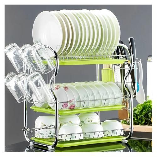 Égouttoir à Vaisselle en métal - inoxydable Blanc 3 étages
 Fiche Technique et Prix au Maroc