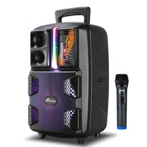 Haut-Parleur Portable RGB Chariot Rechargeable avec Microphone sans Fil
 Fiche Technique et Prix au Maroc