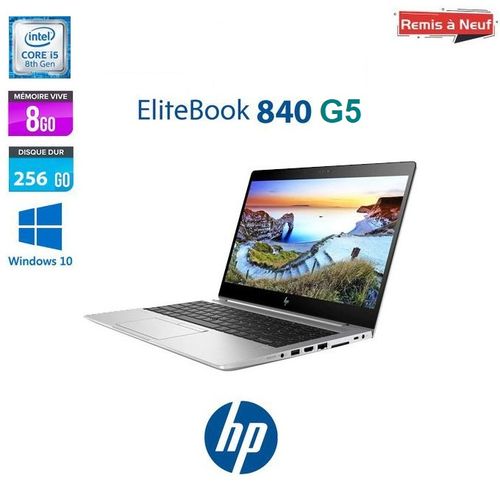 Hp PC PORTABLE ELITEBOOK 840 G5 8ÉME GÉN-CORE I5-8Go-256 Go SSD-Remis à neuf
 Fiche Technique et Prix au Maroc