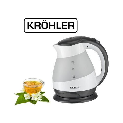 KRÖHLER Bouilloire électrique 1,5L 2200W
 Fiche Technique et Prix au Maroc