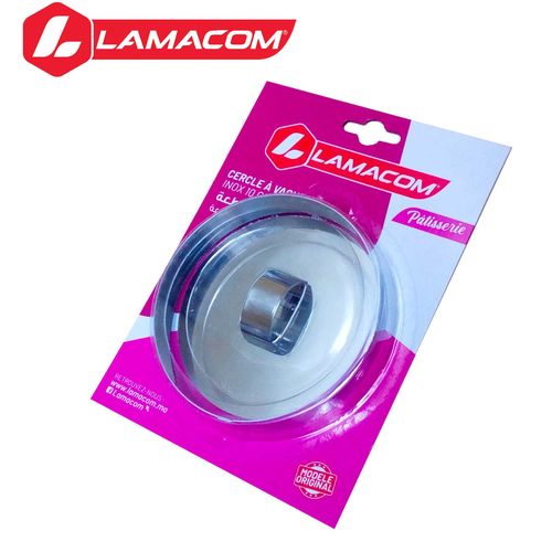 Lamacom Cercle à Vacherin Inox 10 Cm + Poussoir Parfait pour gâteaux, Harcha & Pizza
 Fiche Technique et Prix au Maroc