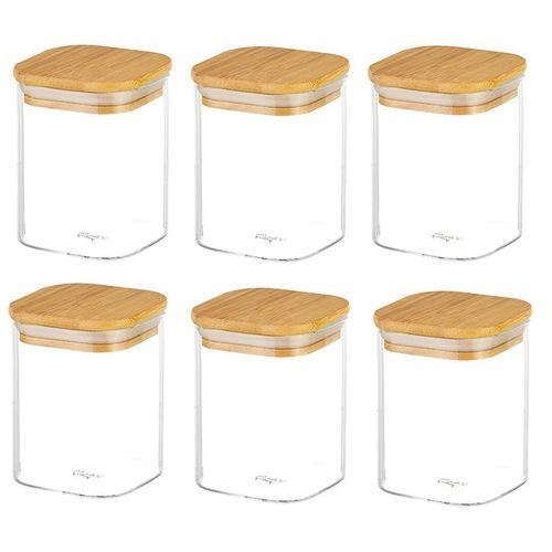 Lot de 6 Boîtes à épices hermétiques en verre pour sel et poivre, Pots à épices
 Fiche Technique et Prix au Maroc