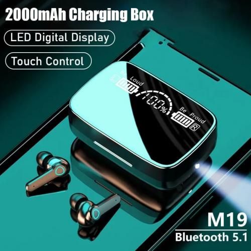 M19  ecouteur sans fil 3D Touch Control LED
 Fiche Technique et Prix au Maroc