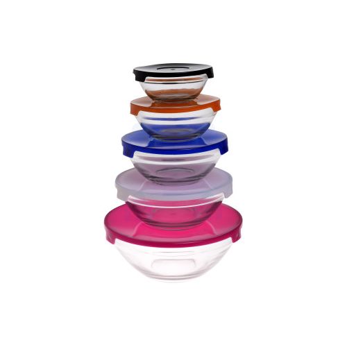 Mgs 5 bols saladier en verre pour conservation avec couvercle
 Fiche Technique et Prix au Maroc