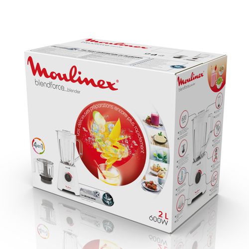 Moulinex Blender 600W LM42X110 BLENDFORCE + HACHOIR XL
 Fiche Technique et Prix au Maroc
