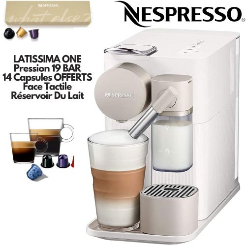 Nespresso Latissima One White Machine À Café À Capsules 19 BAR De Pression Cafétière +14 Capsules GRATUITES
 Fiche Technique et Prix au Maroc