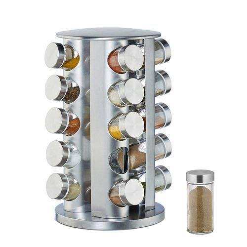 Offfre Porte à épices à 20 Pots en Verre Présentoir à épices INOX Rotatif 360
 Fiche Technique et Prix au Maroc