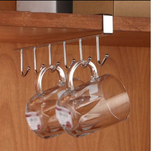Porte-gobelet à 6 crochets en fer, crochet de tasse suspendu, armoire de cuisine crochets
 Fiche Technique et Prix au Maroc