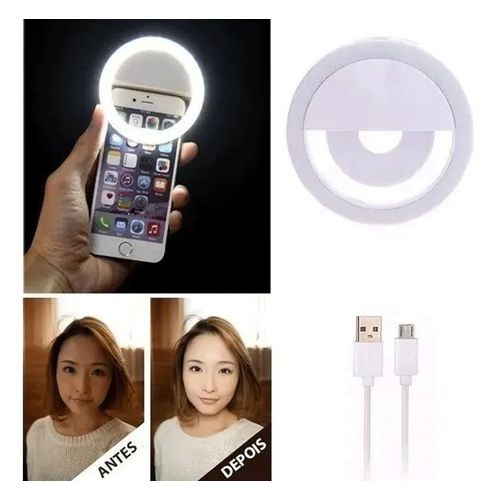 Selfie Ring Light à LED pour tous les téléphones  Batterie d'alimentation
 Fiche Technique et Prix au Maroc
