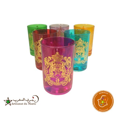 Set de 12 verres de thé peintes à la main de l'artisanat marocaine
 Fiche Technique et Prix au Maroc