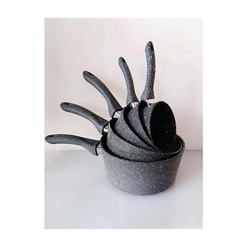 Set de 5 casseroles en pierre granite couleur grise
 Fiche Technique et Prix au Maroc