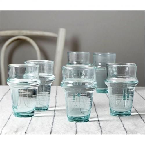 Set de 6 Mini verres à thé Beldi artisanal marocain
 Fiche Technique et Prix au Maroc