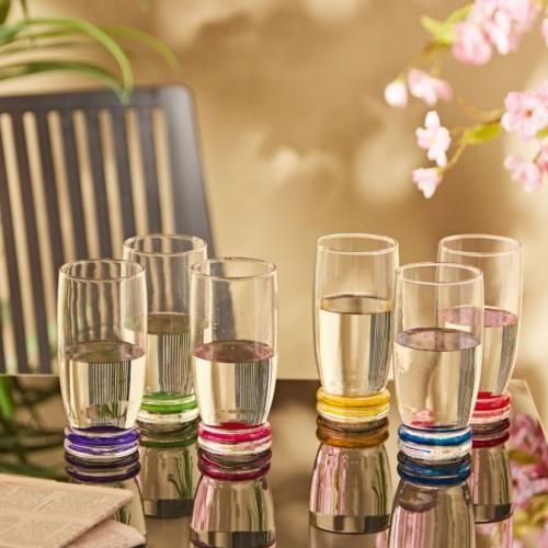 Set de 6 verres d'eaux et de jus carré colleurs Luminarc twil 33cl/11oz
 Fiche Technique et Prix au Maroc