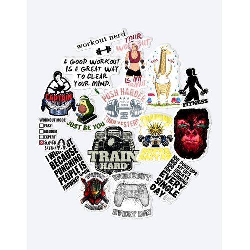 Stickers Workout Gym (12pièces) Décoration PC Portable - autocollant
 Fiche Technique et Prix au Maroc