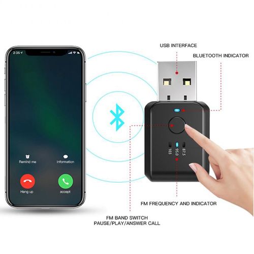 T50 Bluetooth 5.1 Voiture USB , Adaptateur Audio Sans Fil + avec Micro Intégré
 Fiche Technique et Prix au Maroc