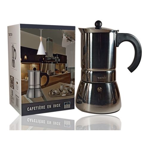 TATCH Cafetière Italienne Xpresso En INOX Finition Polie  Romantique 9-Tasses
 Fiche Technique et Prix au Maroc