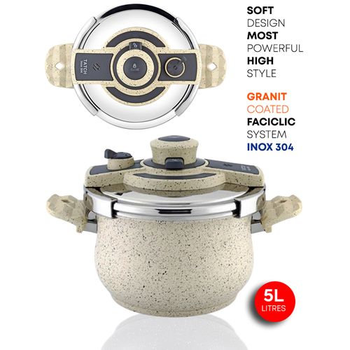 TATCH ULTRA Autocuiseur Cocotte New Generation Faci-ClipsoMinut' INOX 304 /GRANIT 5 Lt
 Fiche Technique et Prix au Maroc