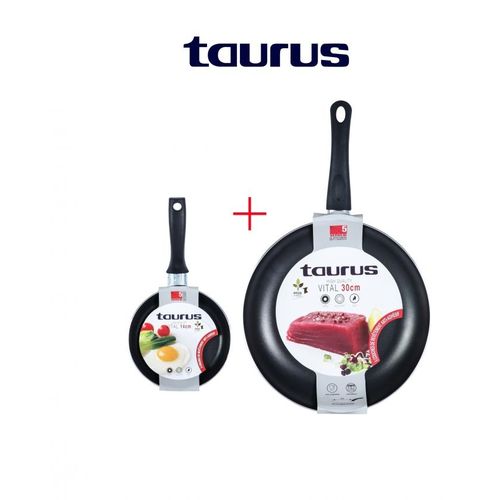 Taurus Lot 2 poêles rouge VITAL Anti-Adhésive 30 cm+14 cm
 Fiche Technique et Prix au Maroc
