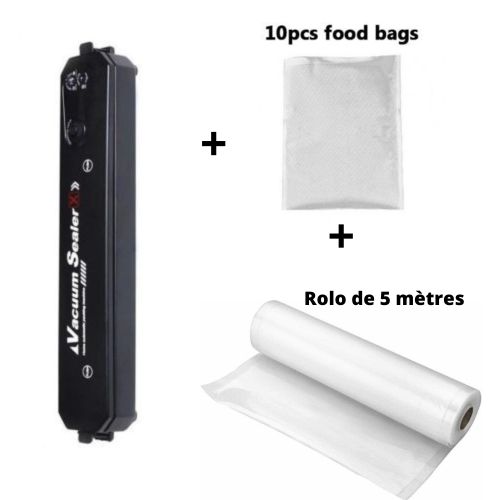 VACUUM sealer  1ére Qualité  + Rolo de 5 Mètres +10 Sachet sous vide
 Fiche Technique et Prix au Maroc
