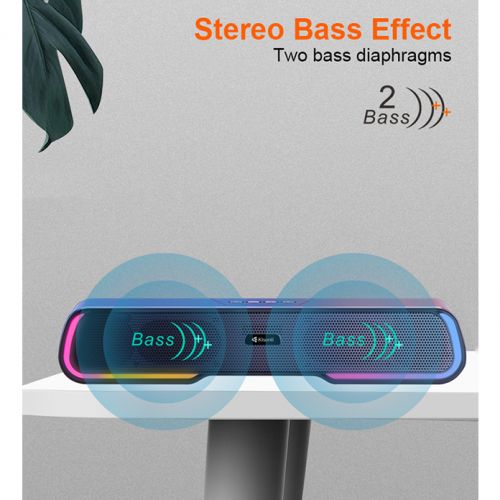 Kisonli Haut-parleur BT Portable 2Bass speaker sans fil RGB rechargeable batterie 6 H
 Fiche Technique et Prix au Maroc