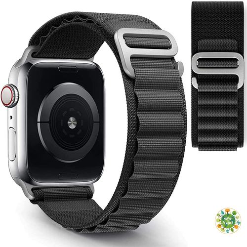 Bracelet en Alpine Loop Compatible avec Apple Watch 49/45/44/42mm 41/40/38mm, Bracelet de Tissé Compatible pour iWatch Series 8/7/6/5/4/3/2/1/SE noir
 Fiche Technique et Prix au Maroc