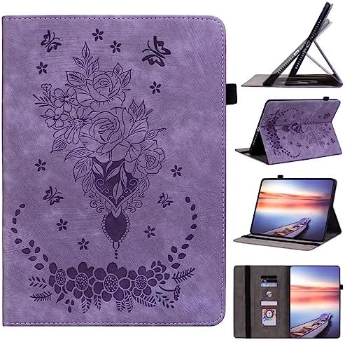 Coque Lenovo Tab P11 2nd Gen 11.5" (TB350FU/TB350XU) Case Fleurs Papillon Housse en Cuir PU Flip Stand Portefeuille Tablet Etui Coque de Protection avec Fente Carte, La Couleur Violette Fiche Technique et Prix au Maroc