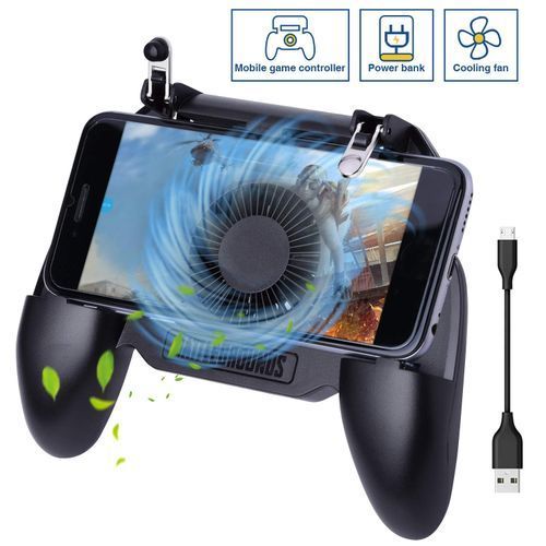 Pubg Controller Manette PUBG Mobile Contrôleurs de Jeu Mobiles, Avec Ventilateur de Refroidissement et Banque de Puissance de Batterie Intégrée 2000 mAh Manettes de Jeu Sensitive Shoot Aim pour Android et iOS
 Fiche Technique et Prix au Maroc