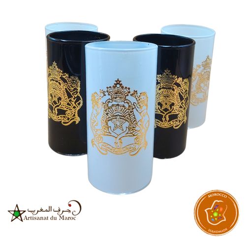 Set de 12 verres de thé peintes à la main de l'artisanat marocaine
 Fiche Technique et Prix au Maroc