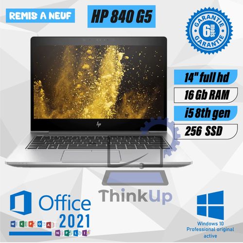 Hp ELITEBOOK 840 G5 Core i5 8ÉME Gén RAM 16Gb SSD 256Gb-Remis à neuf
 Fiche Technique et Prix au Maroc