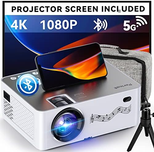 Projecteur avec WiFi et Bluetooth, WiFi 5G, vidéoprojecteur natif 1080P/16000L avec écran, support 4K, projecteur extérieur, écran 350 pouces, projecteur de téléphone avec sac de transport pour iPhone, clé TV, Mac
Avis, Fiche Technique et Prix au Maroc
