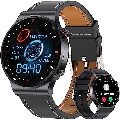 SUNKTA Montre Connectée Homme avec Appel Bluetooth/Assistant Vocal, 1.32'' Montre Intelligente, IP67 Imperméable, 100+ Modes Sportifs/2 Bracelets, Podomètre/Sommeil Smartwatch Sport pour iOS Android Fiche Technique et Prix au Maroc