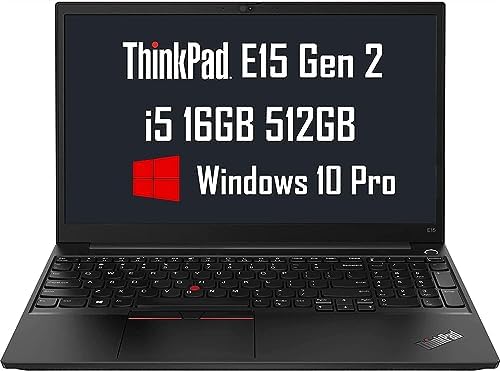 Lenovo ThinkPad E15 Gen 2 15,6" FHD (Intel Quad-Core i5-1135G7 (Beats i7-10510U), 16 Go de RAM, 512 Go PCle SSD), ordinateur portable professionnel, Wi-Fi 6, webcam HD, Enternet RJ45, Thunderbolt 4, Win 10 Pro /Gagner 11 Pro
 Fiche Technique et Prix au Maroc