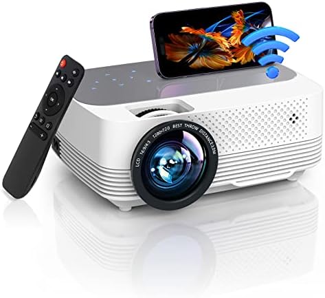 WiFi Mini Projector for iPhone, 1080P Full HD Supported 7500L Outdoor Portable Projector, 200" Display Home Theater Movie Projector for Outdoor Movies, Compatible with TV Stick, HDMI, VGA, AV, XboxAvis, Fiche Technique et Prix au Maroc