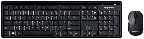 Amazon Basics Ensemble clavier et souris d'ordinateur sans fil 2,4 GHz, disposition américaine silencieuse et compacte (QWERTY), noir
 Fiche Technique et Prix au Maroc