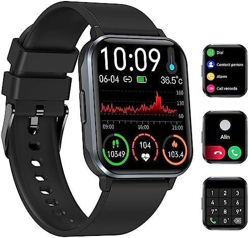 LIGE Montre Connectée Homme avec Appel Bluetooth, 1.83'' Montre Intelligent Sport Podometre avec Moniteur de Sommeil/Fréquence Cardiaque/SpO2, IP68 Étanche Smartwatch Montre Bracelet Android iOS, Noir Fiche Technique et Prix au Maroc