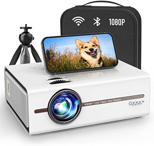 YABER U5 Mini projecteur avec 5G WiFi et Bluetooth 5.1, 2023 amélioré 9000L 1080P 4K Support vidéoprojecteur, mini projecteur extérieur portable avec trépied et sac de transport, pour téléphone/HDMI/VGA/TV Stick
Avis, Fiche Technique et Prix au Maroc