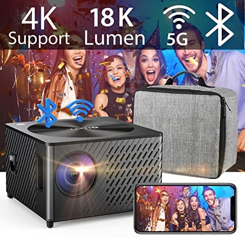 Projecteur OTOUCH natif 1080P 800ANSI/18000LM 5G WiFi Bluetooth Projecteur 4K Support ±50° 4P Keystone/Miroir de téléphone/Deux haut-parleurs HiFi/Télécommande BT/Zoom/500'' pour téléphone PC TV Stick Switch 2023 mis à niveau
Avis, Fiche Technique et Prix au Maroc