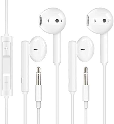 [2 Pack] Écouteurs 3,5mm,Écouteurs Intra-Auriculaires, Écouteurs Antibruit avec Microphone et Contrôleur d'aigus et de Basses, pour iPhone,iPad,Android PC et Autres Appareils avec Prise Jack 3,5 mm
 Avis, Fiche Technique et Prix au Maroc