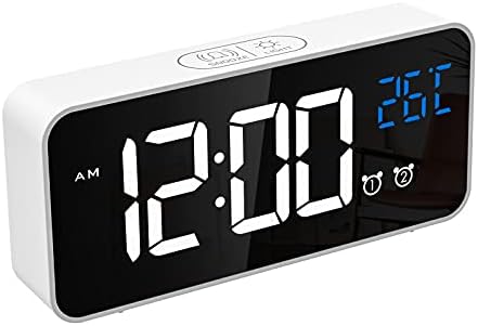 CHEREEKI Réveil Numérique, Horloge Numérique LED Horloge Digitale Réveil Aver Température/Snooze/ 2 Alarme/12/24 Heures/Port de Recharge USB/10 musiques
 Avis, Fiche Technique et Prix au Maroc