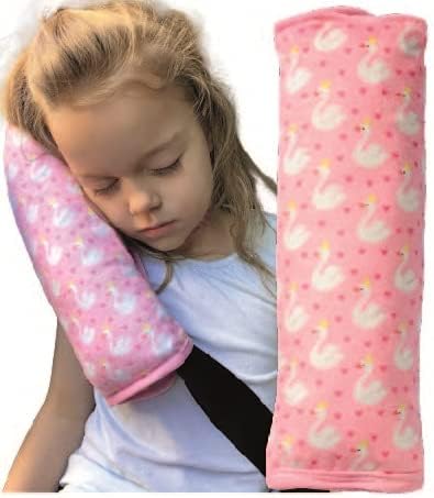 HECKBO cygne voiture coussin pour enfants -lavable en machine -doux -haute qualité, housse de ceinture, coussin pour ceinture de sécurité, protège-ceinture, coussin de voyage, vacances -30cmx12cm Fiche Technique et Prix au Maroc