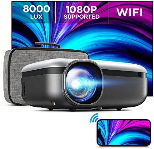 Projecteur portable 1080P pris en charge, MOOKA FAMILY Mini projecteur WiFi avec sac de transport 8000L Projecteur de film domestique compatible avec clé TV HDMI USB AV PS4 iOS Android ordinateurs portables
Avis, Fiche Technique et Prix au Maroc