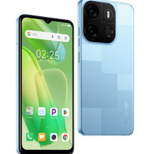 Tecno Pop 7 - 6.6" - ROM 64GB + RAM 2GB  jusqu'à 4 Go - 5000mAh - 6.6" HD+ - Bleu
 Fiche Technique et Prix au Maroc