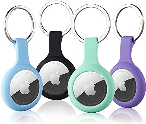 AirTag Porte-Clés Étui, Lot de 4 Air Tag Tracker Porte Clé Housse en Silicone Compatible avec Apple GPS Locator, Léger Coque de Protection iTag Item Finder Organisateur Mousqueton Accessoire
 Avis, Fiche Technique et Prix au Maroc