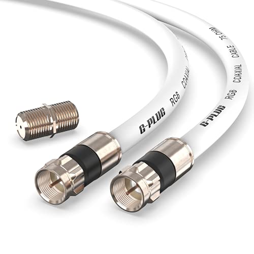 G-PLUG Ensemble de connecteurs de câble coaxial RG6 de 1,8 m – Internet haut débit, antenne TV haut débit et numérique, extension de câble satellite – Double joint torique en caoutchouc étanche et connecteurs à compression Blanc
 Fiche Technique et Prix au Maroc